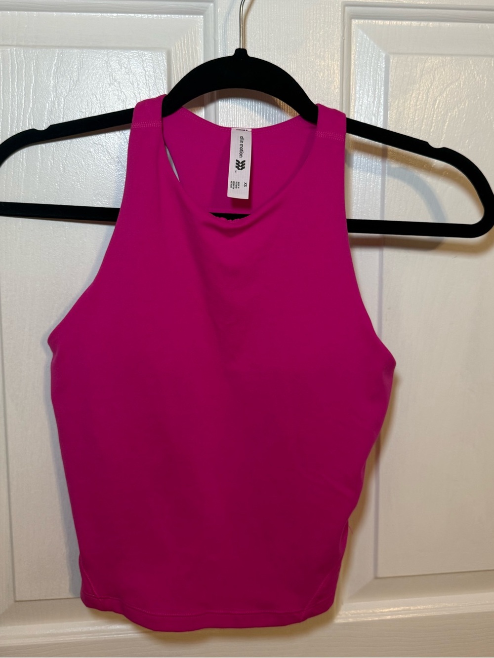 all in motion Fuchsia High-Neck Racerback Tank